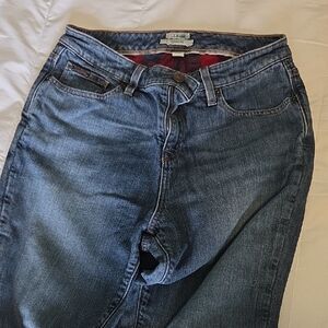 L.L. Bean Women's Blue Straight Leg Jeans Flannel Lined